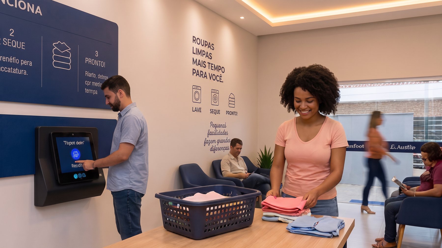 Clientes de perfis diferentes usando a Auxílio Lav ao mesmo tempo